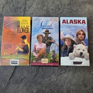 Family VHS Collection - Wildflower, Sarah Plain and Tall, Alaska